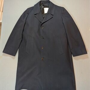 Vintage London Fog Maincoats Trench Coat Zip Out Red Lining Mens 44 Reg